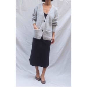 Pure Cashmere Curved Sleeve Cardigan